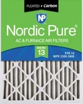 Nordic Pure 18" X 25" 2" Pleated Plus Carbon And Furnace Air Filter. Fixed Price $19.99.