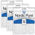 Nordic Pure 16X25X1 (actual Size: 15 1/2 24 3/4) Pleated Ultra Merv.... Fixed Price $107.62.
