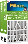 3M Filtrete 16X25X4 Furnace Air Filter, Mpr 700, Merv 8 - Pack. Fixed Price $30.90.