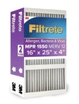 2-PACK Filtrete 16X25X4 Air Filter Merv 12, Mpr 1550 Certified Asthma & Allerg. Fixed Price $37.50.
