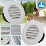 2PCS 4'' Round Air Soffit Vents Louver Grille Covers Built-in Fly Screen Mesh Us. Fixed Price $10.29.