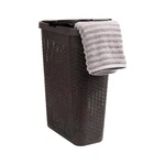 Mind Reader Slim Laundry Hamper With Lid, 40L Clothes Basket, Single, Brown. Fixed Price $54.29.