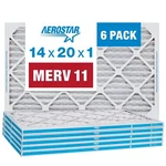 Aerostar 14X20X1 Merv 11 Pleated Air Filter, Furnace 6 Pack (a.... Fixed Price $54.32.