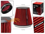 Rtunes Racing Red Short 6" 152MM Inlet Universal Cone Dry Air Intake Filter. Fixed Price $29.99.