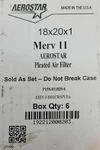Aerostar Merv 11 Pleated Air Furnace Filters 18X20X1 Box Of L6. Fixed Price $17.00.