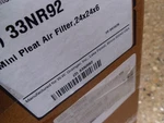 Grainger 33NR92 Mini-pleat Air Filter 24X24X6 Merv 11 Open Box A00. Fixed Price $170.00.