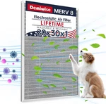 Demiwise 20X30X1 Electrostatic Air Filter, Merv 8 Reusable & Washable Aluminum. Fixed Price $86.31.