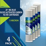 Pcs Big Blue Cto Carbon Block Water Filters 4.5" X 20" Whole House Cartridges. Fixed Price $92.99.