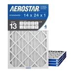 Aerostar 14X24X1 Merv 13 Air Filter, Pack Set Of Hvac Furnace Filters,. Fixed Price $65.11.