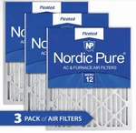 Nordic Pure 20 In. X 30 Allergen Pleated Merv 12 Air Filter (3-PACK). Fixed Price $49.00.