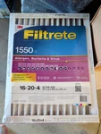 Filtrete Allergen Reduction Deep Pleat 16X20X4 Furnace Air Filter 2-PACK. Fixed Price $54.00.