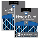Nordic Pure 20X24X4 (3 5/8) Pleated Air Filters Merv 7 Plus Carbon Pack. Fixed Price $53.99.