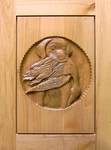 Hand Carved Wall Panel - Labrador Retriever With Duck. Fixed Price $115.00.