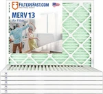 Filters Fast 28X30X1 Merv 13 Pleated Hvac Furnace Air 6 Pack. Fixed Price $128.66.