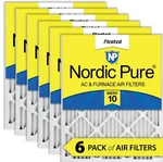 Nordic Pure 20X20X1 (19 1/2) Pleated Merv 10 Air Filters 6 Pack. Fixed Price $35.94.