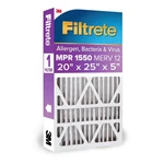 Filtrete 20X25X5 Air Filter Merv 12, Mpr 1550 4.7" 24.2" 19.6", White. Fixed Price $51.29.