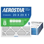 Aerostar 20X20X1 Merv 8 Air Filter, 6 Count, Actual Size (19.75 Pack, White. Fixed Price $53.99.