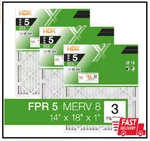 New 14 In. X 18 Standard Pleated Air Filter Fpr 5 (3-PACK) Hvac. Fixed Price $19.45.