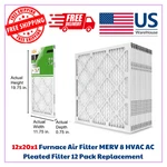 12X20X1 Furnace Air Filter Merv 8 Hvac Pleated Pack Replacement. Fixed Price $52.95.