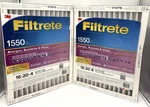 Filtrete 3M 16X20X4 Air Filter Deep Pleat 1550 Allergen Bacteria Virus (2PACK). Fixed Price $37.29.