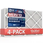 Bnx Trufilter 12X20X1 Merv 13 Furnace Air 4-PACK, Usa, Allergies Mpr. Fixed Price $67.49.