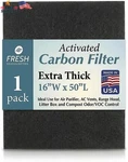 Fresh Headquarters Activated Carbon Filter Sheet 16"W 50"L Extra Thick Cut. Fixed Price $46.32.