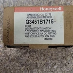 Honeywell Q3451B1715 392449-4 Intermittent Ignition Gas Pilot Assembly Brass. Fixed Price $22.49.