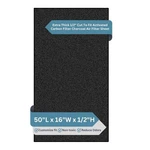 Extra Thick Activated Carbon Filter Sheet - Premium 16"W 50"L Cut To Fit Ai.... Fixed Price $45.44.