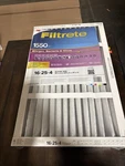 3M Filtrete Electrostatic High Performance Air Filter 16X25X4 1550MPR MERV12. Fixed Price $20.00.