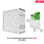 20 X 25 Standard Pleated Air Fpr 5, 12-PACK, Filters Replacement. Fixed Price $54.55.