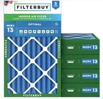 Filterbuy 16X25X4 Merv Pleated Hvac Air Filter, 5-PACK, AFB15X25X4M13PK5. Fixed Price $119.20.