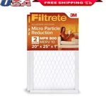 Air Filter 20X25X1 Mpr 800 Merv 10 2-PACK Micro Particle Reduction Hvac New. Fixed Price $28.65.