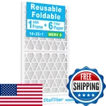 Stafilter 14X25X1 Air Merv 8, Foldable Frame + 6 Refills For Home Ac Fu. Fixed Price $53.24.