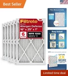 16X25X1 Pleated Filters 6-PACK With Smart App Reminder For Easy Change. Fixed Price $146.64.