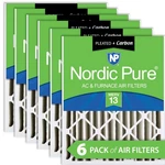 Nordic Pure 20X24X4 (3 5/8) Pleated Air Filters Merv 13 Plus Carbon 6 Pack. Fixed Price $199.99.