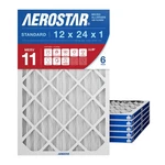 Aerostar 12X24X1 Merv 11 Pleated Air Filter, Furnace 6 Pack (actu. Fixed Price $52.31.