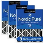 Nordic Pure 18X18X2 Furnace Air Filters Merv 12 Pleated Plus Carbon 3 Pack. Fixed Price $54.99.