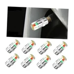 8 Pcs Tire Pressure Monitor Valve Stem Caps, 2.4BAR 36PSI Car Silver,. Fixed Price $7.10.