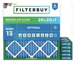 Brand New Filterbuy (20X20X1) Merv 13 Optimal Indoor Air 6 Pack. Fixed Price $45.00.
