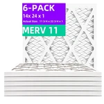 Qingzhug 14X24X1 Merv 11 6-PACK Pleated Air Filter Actual Size 13.75 23.75. Fixed Price $64.35.