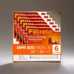 6 Pack 3M Filtrete 20X20X1 Hvac Furnace Air Filter Mpr 1500 Merv 10 Allergen Usa. Fixed Price $40.00.