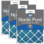 Nordic Pure 15X20X1 (14 1/2X19 1/2) Merv 7 Pleated Furnace Air Filters, 3 Cou. Fixed Price $55.04.