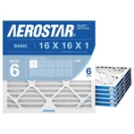 Aerostar 16X16X1 Merv Pleated Air Filter, Furnace Pack, White. Fixed Price $46.54.