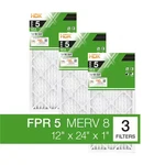 12X24X1 Pleated Air Filter Merv 8 (3-PACK). Fixed Price $17.16.