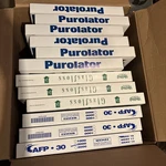 Lot Of 12 Ac Air Filters Open Box 16X25X2 & 18X24X2 Glasfloss Purolator Afb. Fixed Price $10.00.