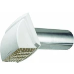 White Promax Dryer Vent Hood W/4" Aluminum Pipe & Pest Screen PMH4WZW. Fixed Price $14.95.