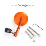 Bar End Mirror Left X1 Round Orange 6MM Fits Triumph Street Twin T100 T120. Fixed Price $54.50.