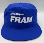 Vintage Allied Signal Fram Air Filter Snapback Nylon Hat Auto Racing Blue. Fixed Price $14.00.