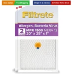 20X25X1 Furnace Smart Air Filter, Merv 12, Mpr 1500, Track Life Wit.... Fixed Price $95.89.