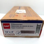 Gaf Undereave Vent Soffit Aluminum Brown 4" Master Flow EAC16X4BR (36 Pack). Fixed Price $48.97.